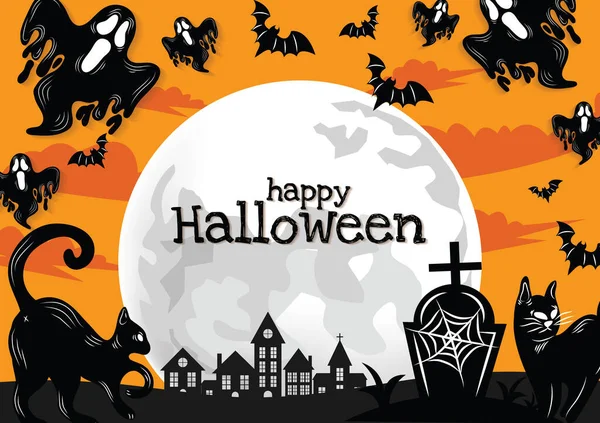 Halloween Banner Halloween Content Vector Design — Stockvektor