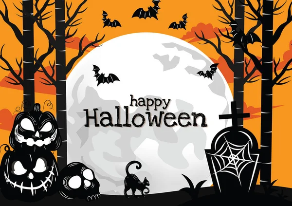 Halloween Banner Halloween Content Vector Design — 스톡 벡터