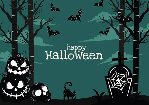 Halloween Banner Halloween Content Vector Design — Stockvektor