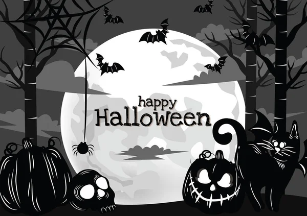 Halloween Banner Halloween Content Vector Design — Stok Vektör