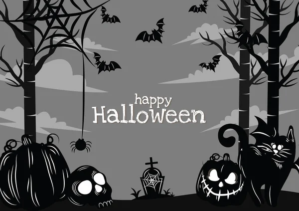 Halloween Banner Halloween Content Vector Design — Stock vektor