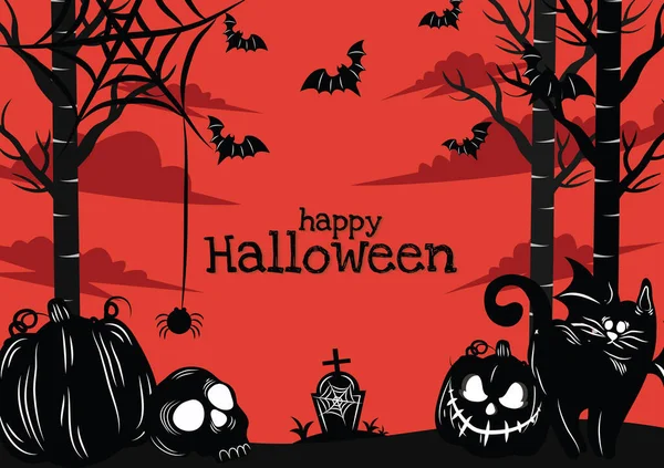 Halloween Banner Halloween Content Vector Design — ストックベクタ