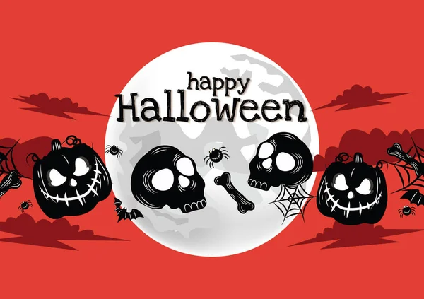Halloween Banner Halloween Content Vector Design — Archivo Imágenes Vectoriales