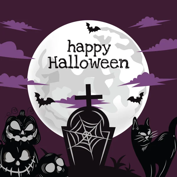 Halloween Items Halloween Content Vector Design — Stockvektor