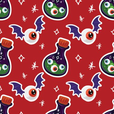 halloween cute item seamless vector design