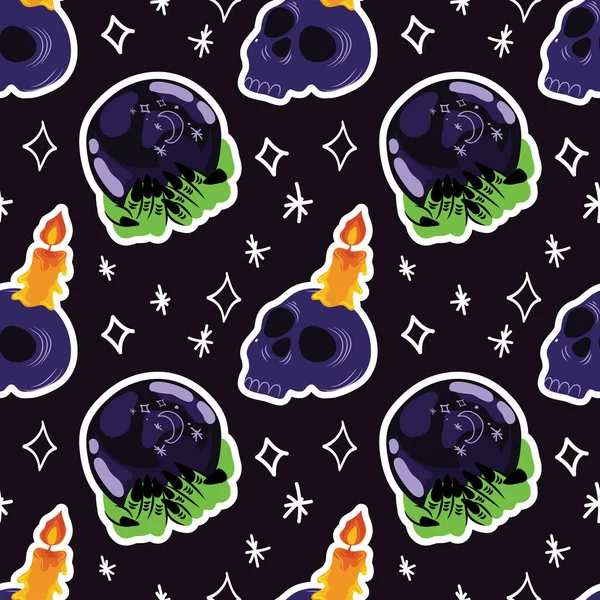 halloween cute item seamless vector design