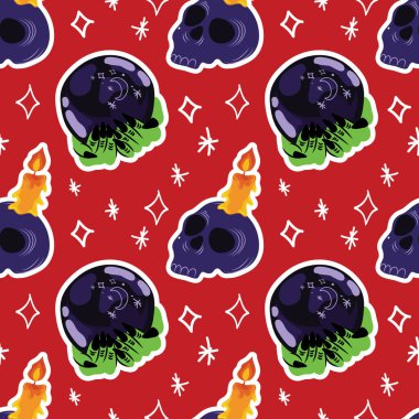 halloween cute item seamless vector design