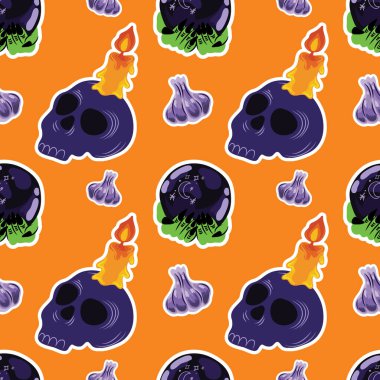 halloween cute item seamless vector design