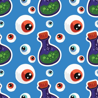 halloween cute item seamless vector design