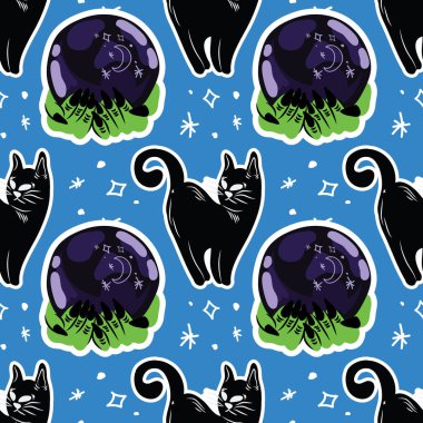 halloween cute item seamless vector design