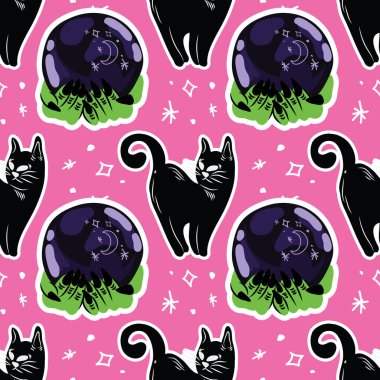 halloween cute item seamless vector design