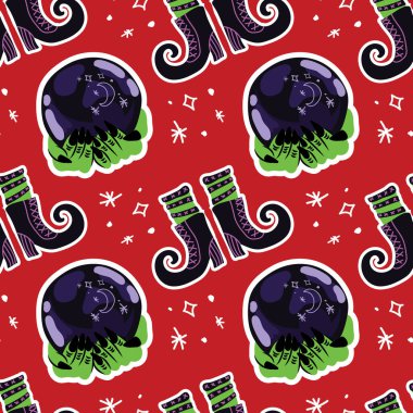 halloween cute item seamless vector design