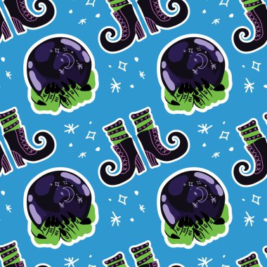 halloween cute item seamless vector design