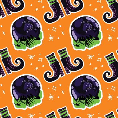 halloween cute item seamless vector design
