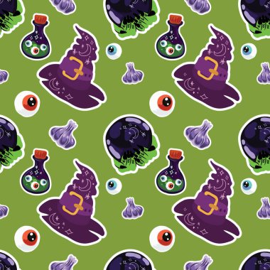 halloween cute item seamless vector design