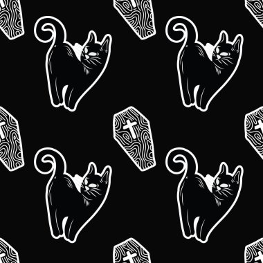 halloween cute item seamless vector design