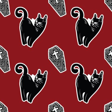 halloween cute item seamless vector design