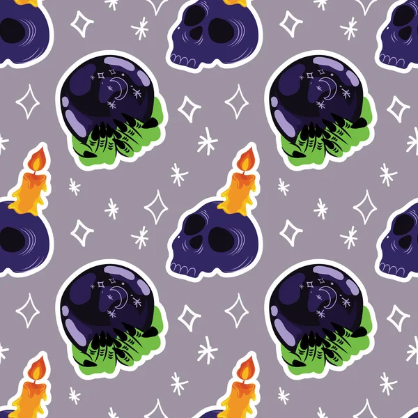 halloween cute item seamless vector design