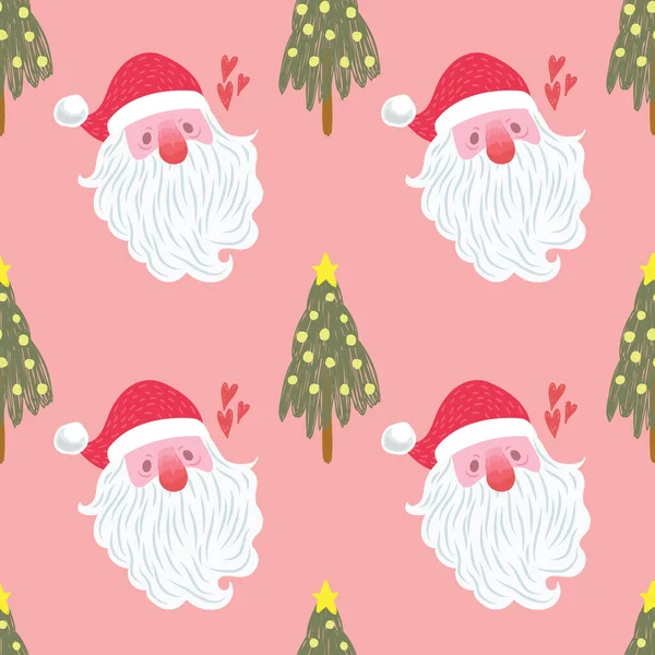 Cute Chrismas Seamless Pattern Wrapping Paper — Stock Vector