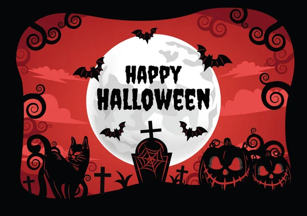 Halloween Banner Halloween Content Vector Design — Stock vektor