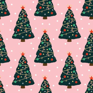 cute christmas items seamless pattern design for wrapping paper