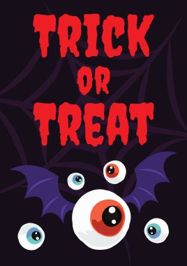 spooky halloween card design vector