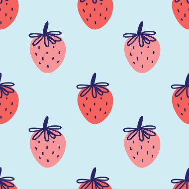 cute handraw fruits seamless pattern design vector for wrapping paper 