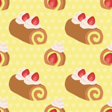 handraw cute food sweet design vector seamless pattern