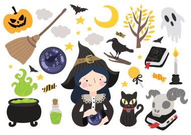 cute cartoon character halloween design 