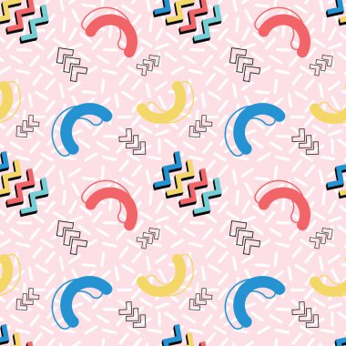 renkli memphis vektör soyut arkaplan tasarımı