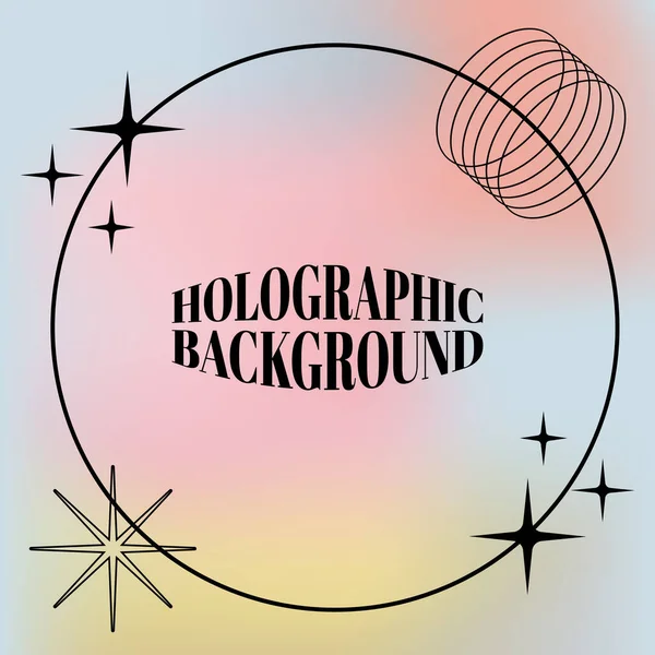 Holographischer Hintergrund Vektoren Design Hologramm Hintergrund — Stockvektor