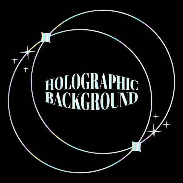 Fundo Holográfico Vectores Projeto Holograma Fundo — Vetor de Stock