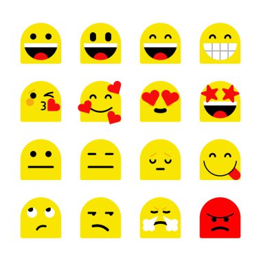 Karışık sarı emoji koleksiyonu