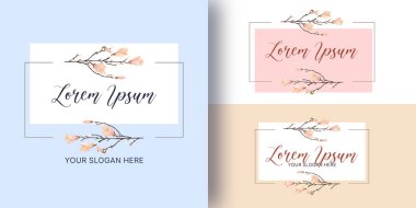 Güzel çiçek desenli soyut logo tasarımı. Bir iş için vektör logosu, cilt ürünleri, spa, kozmetik, vs..