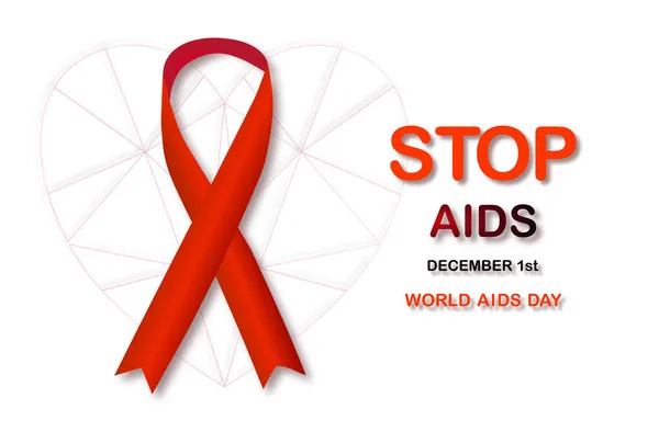 Vektoriell Illustration Banner För Ökad Medvetenhet Aids — Stock vektor