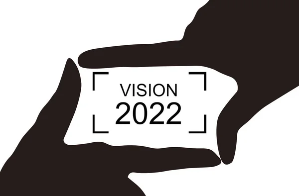 Новый 2022 Год Начинает Концепцию Лидеров Создающих Рамки Видение Цели — стоковый вектор