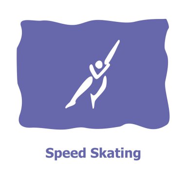 Kış sporları ikonunun vektör çizimi.