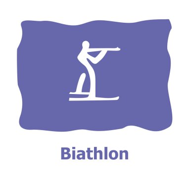 Kış sporları ikonunun vektör çizimi.