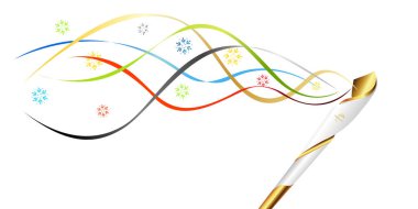 Pekin, Çin, 02.04.-02.20.2022, XXIV Kış Engelli Olimpiyatları, logotle meşale, editoryal