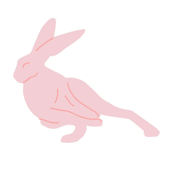 Vettore Boho Colore Sfondo Scheda Pasqua Con Coniglietti Buona Pasqua — Vettoriale Stock