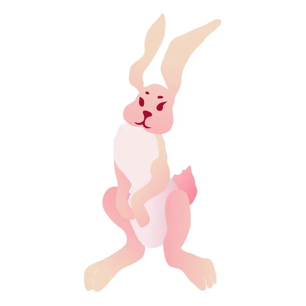 Векторный Цветовой Фон Пасхальной Открытки Кроликами Праздником Пасхи Открытка Плакат — стоковый вектор