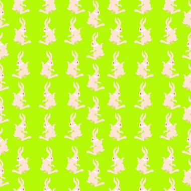 Tavşanlı Paskalya kartı için vektör boho renk arka planı. Mutlu Paskalya bayrağı, tebrik kartı, poster. 