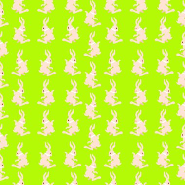 Tavşanlı Paskalya kartı için vektör boho renk arka planı. Mutlu Paskalya bayrağı, tebrik kartı, poster. 