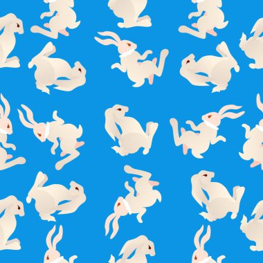 Tavşanlı Paskalya kartı için vektör boho renk arka planı. Mutlu Paskalya bayrağı, tebrik kartı, poster. 