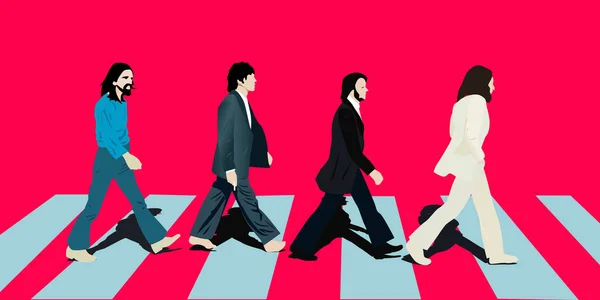 Londýn Velká Británie Abbey Road Crossing — Stockový vektor