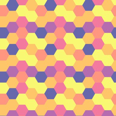 Seamless geometric colorful pattern with honeycomb. hexagon.