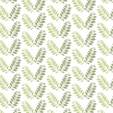 Beyaz arka planda bitkiler olan kusursuz bir desen. Botanik süsü.