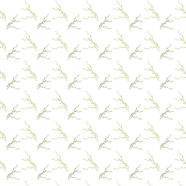 Beyaz arka planda bitkiler olan kusursuz bir desen. Botanik süsü.