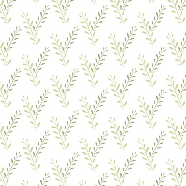 Beyaz arka planda bitkiler olan kusursuz bir desen. Botanik süsü.