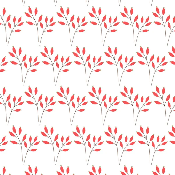 stock vector Seamless pattern with plants on the white background. Botanic ornament.